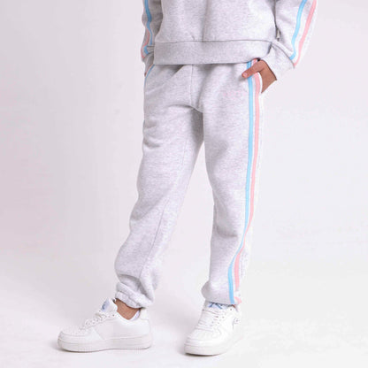 Jogging Girls Team Varsity Cuff Ecru Marle