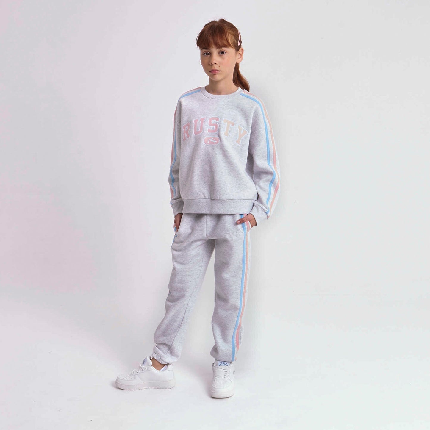Jogging Girls Team Varsity Cuff Ecru Marle