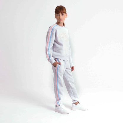 Jogging Girls Team Varsity Cuff Ecru Marle