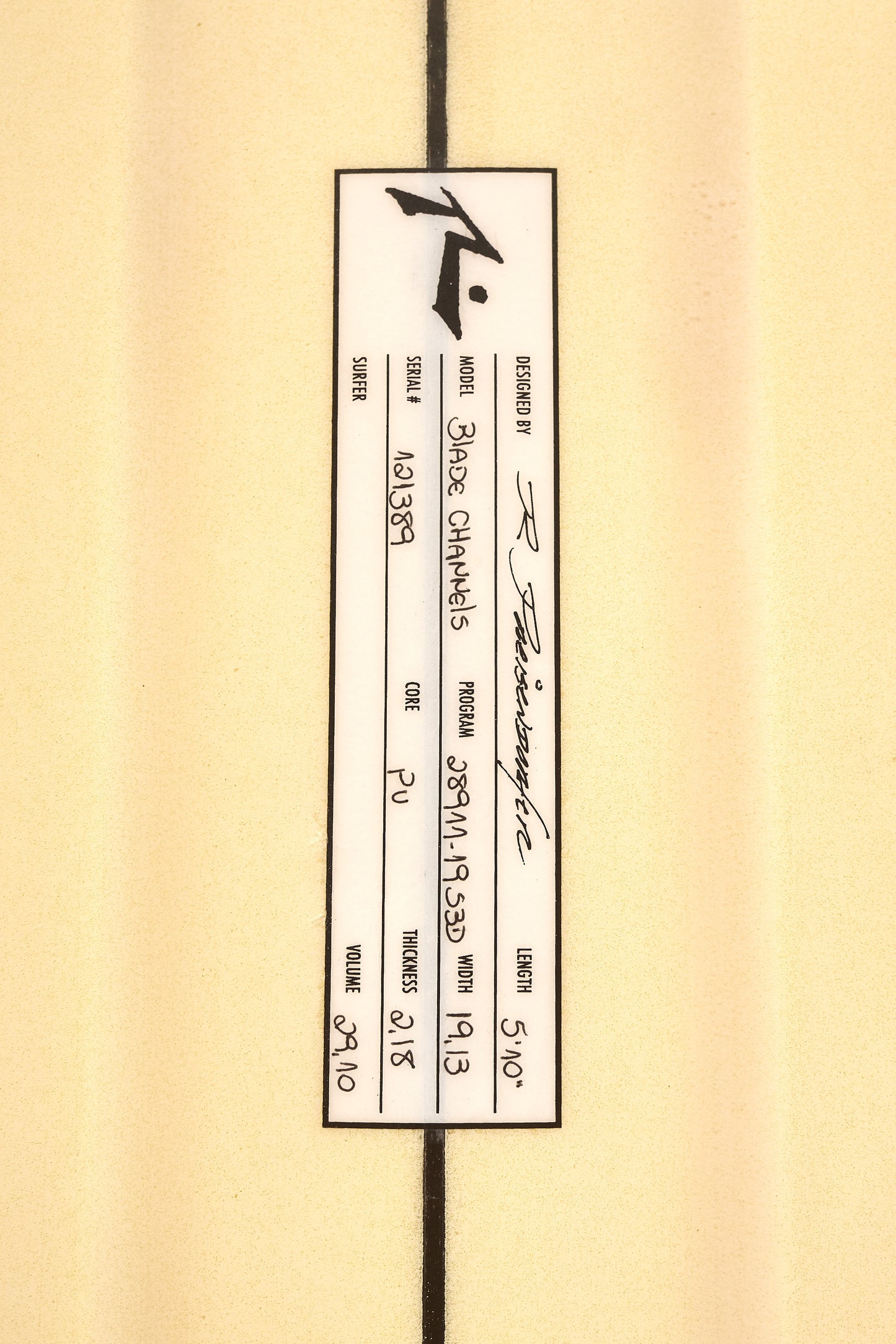 Surfboard Blade Channels 6' 0''