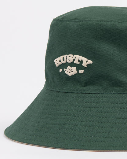 Piluso Rusty Aloha Reversible Bucket Hat* Oatmeal