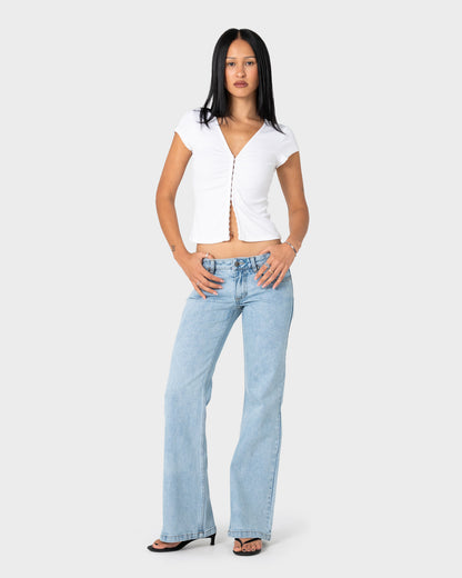 Fashion Top Im Hooked Cap Sleeve White