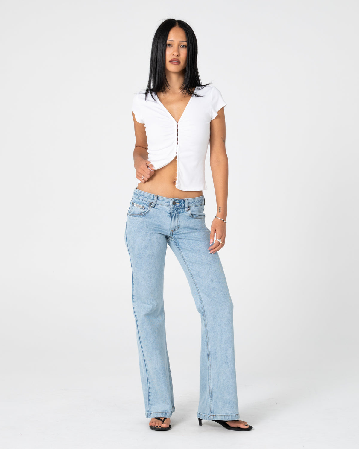 Fashion Top Im Hooked Cap Sleeve White