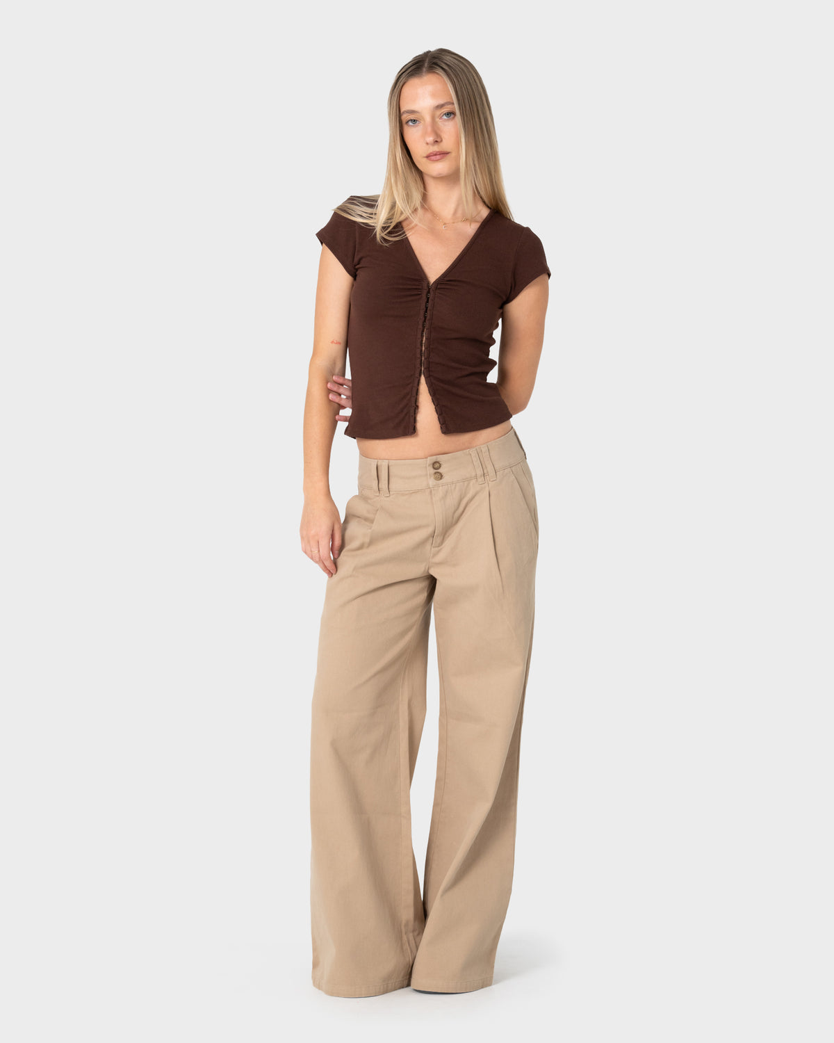 Pantalon Beverley Low Rise Abbey Stone