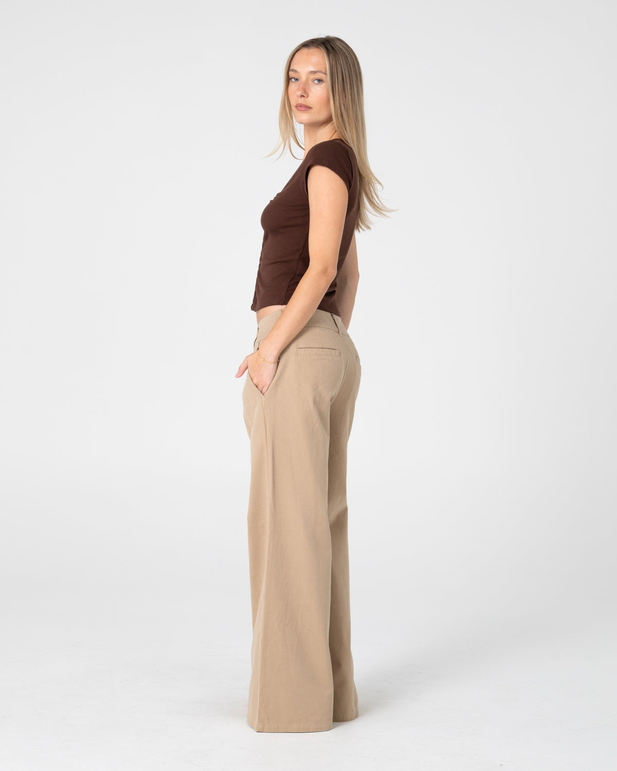 Pantalon Beverley Low Rise Abbey Stone