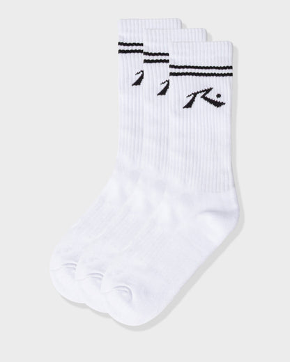 Medias Comp Mid Calf 3-Sock Pack White