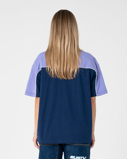 Remera Archived Ops Oversize Short Sleeve Navy/Mulberry Purple