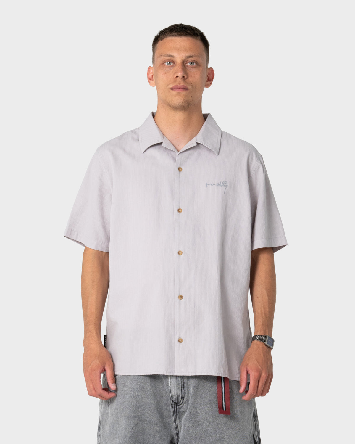 Camisa Diego Short Sleeve Ultimate Grey