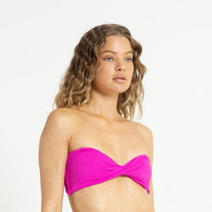 Bikini Alto Sandalwood Bandeau Twist Fuchsia