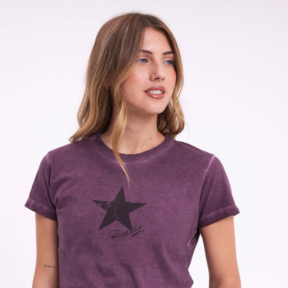Remera Scrappy Relaxed Mini Burgundy