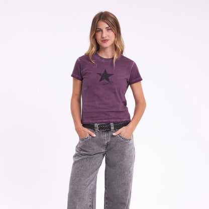 Remera Scrappy Relaxed Mini Burgundy