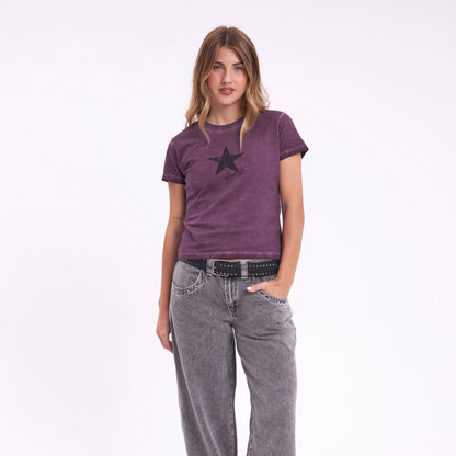 Remera Scrappy Relaxed Mini Burgundy
