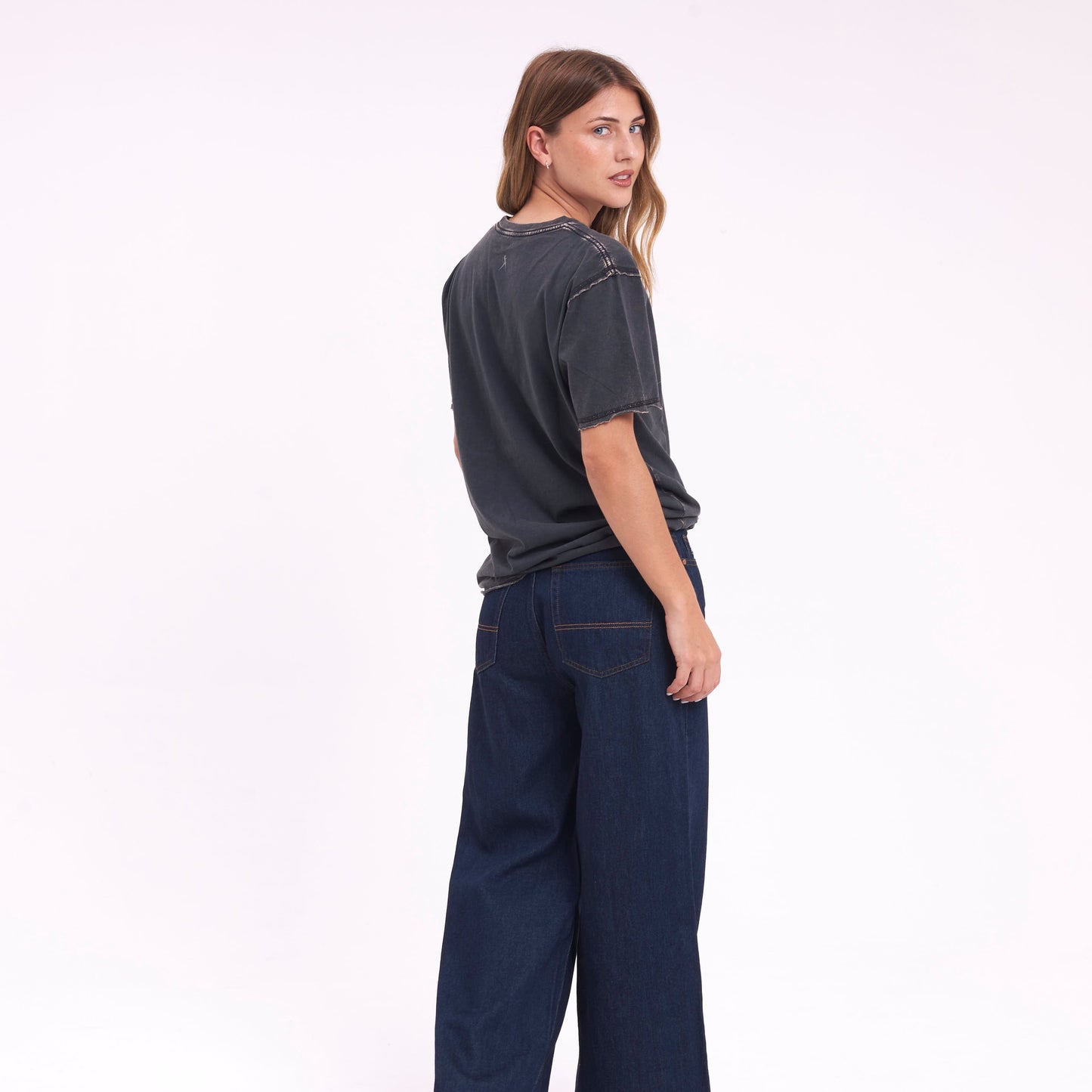Remera Script Diddy Relaxed Washed Black