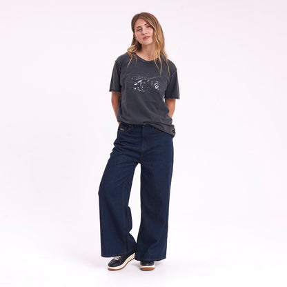 Remera Script Diddy Relaxed Washed Black