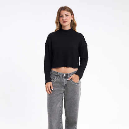 Fashion Top Shadow Black