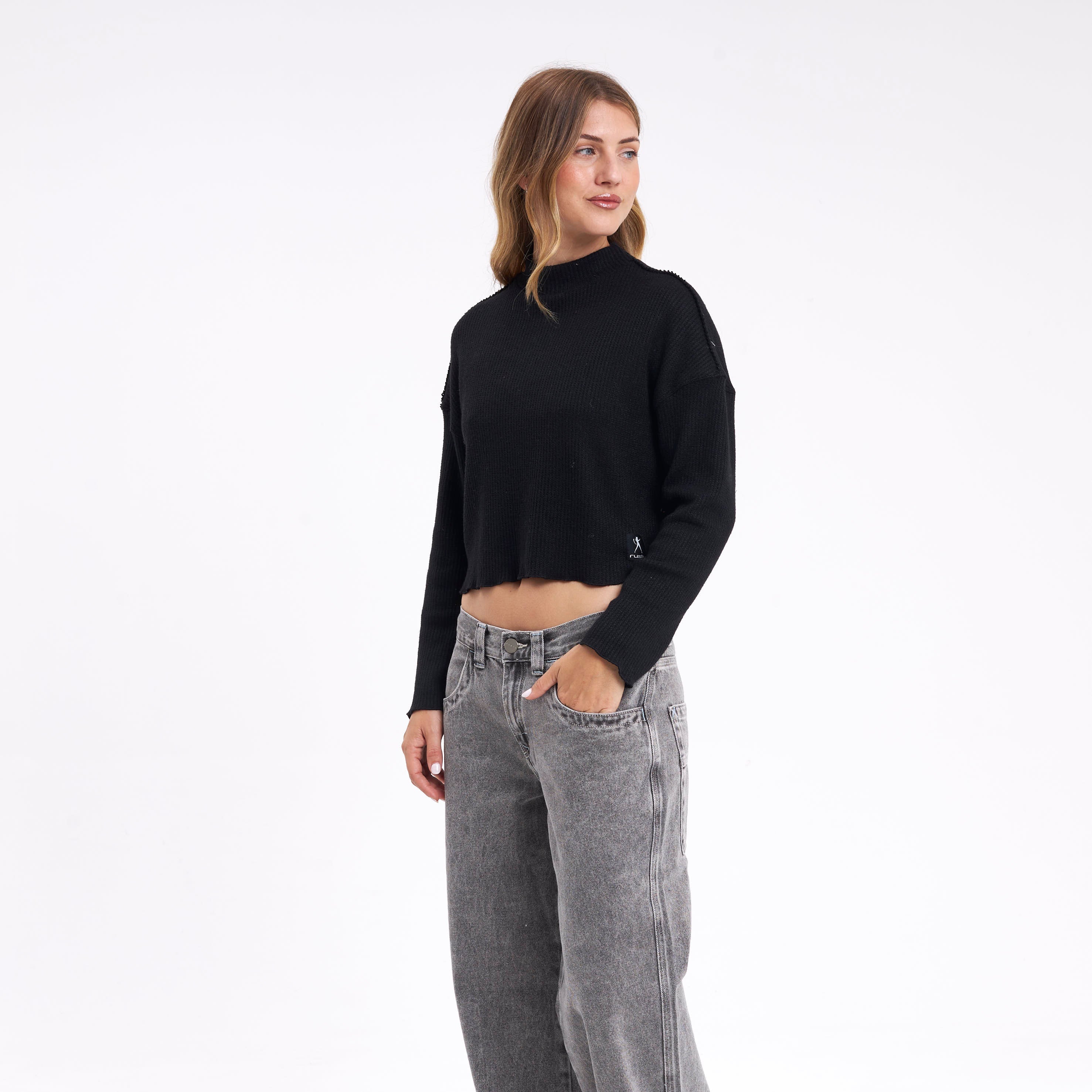 Fashion Top Shadow Black