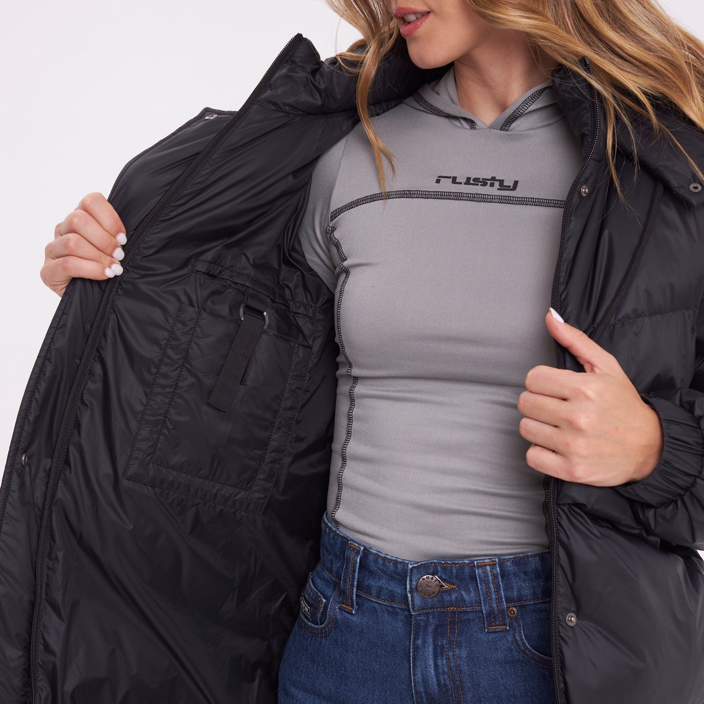Campera Abrigo Shallow Long Coat Black