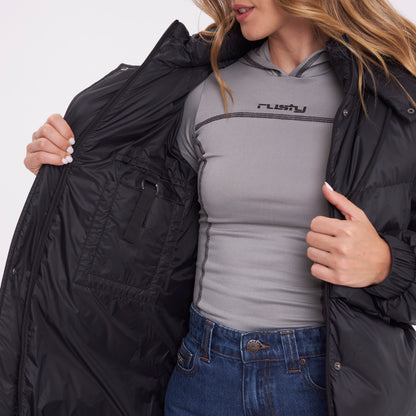 Campera Abrigo Shallow Long Coat Black