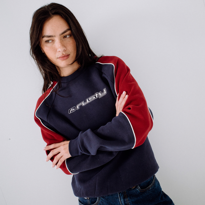 Buzo South Of The River Oversize Navy/Red