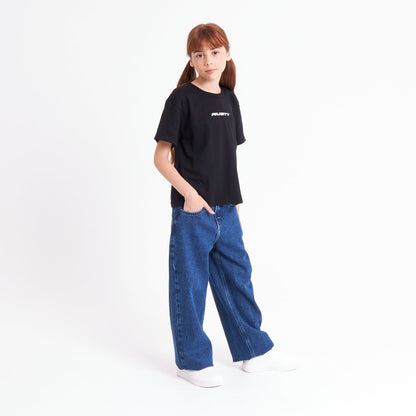Remera Sporty Mini Girls Black