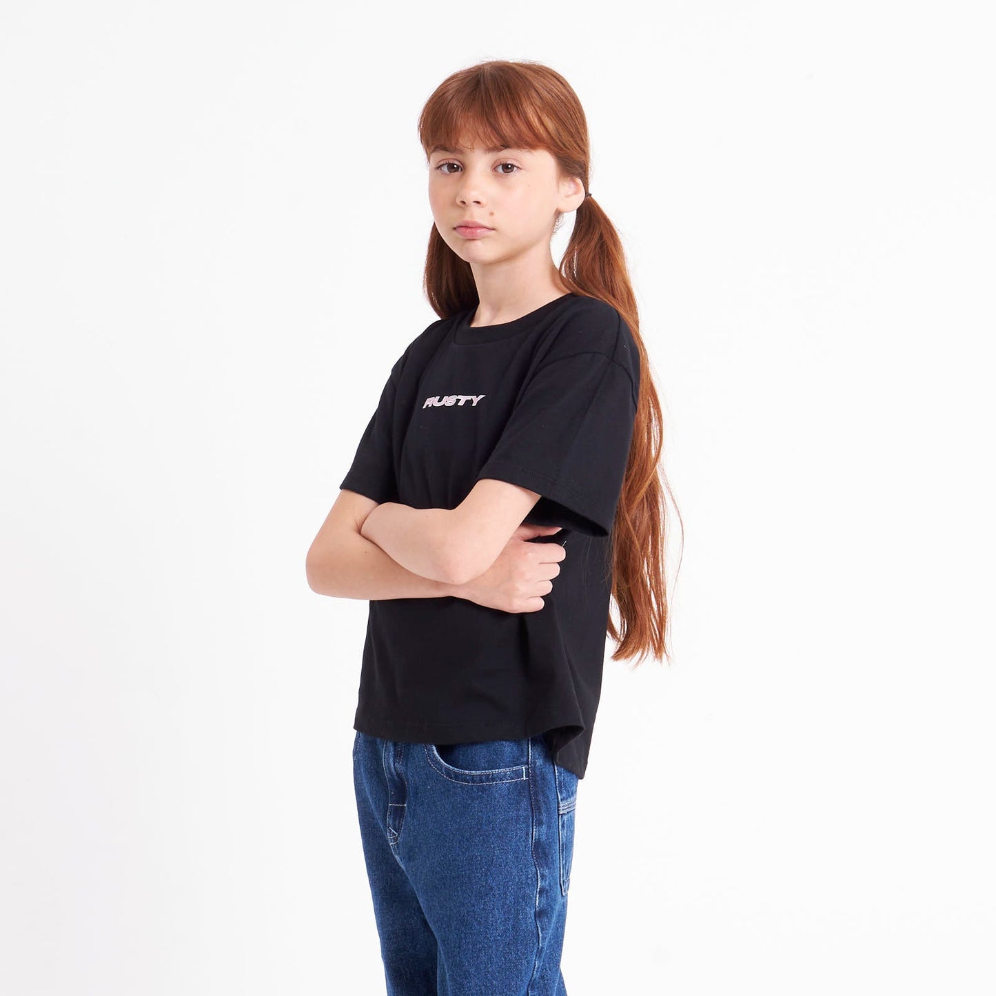 Remera Sporty Mini Girls Black