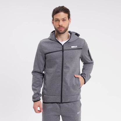 Campera Canguro Spyder Zip Grey Marle