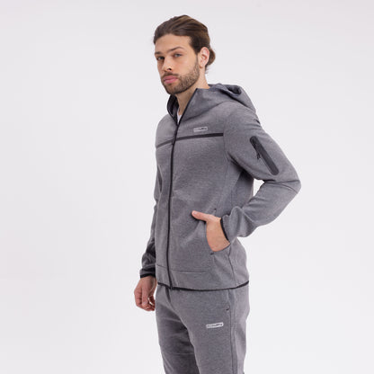 Campera Canguro Spyder Zip Grey Marle