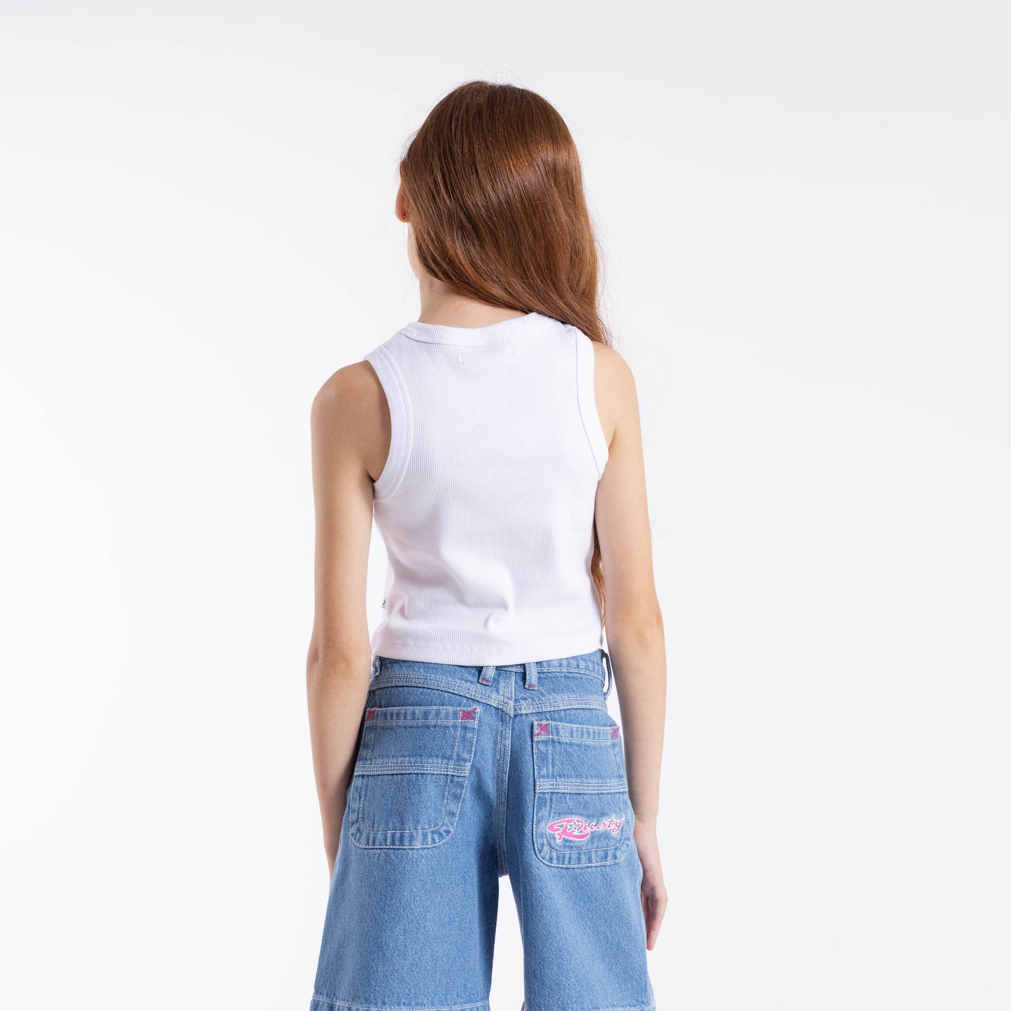 Musculosa Sunset Racer Girls White