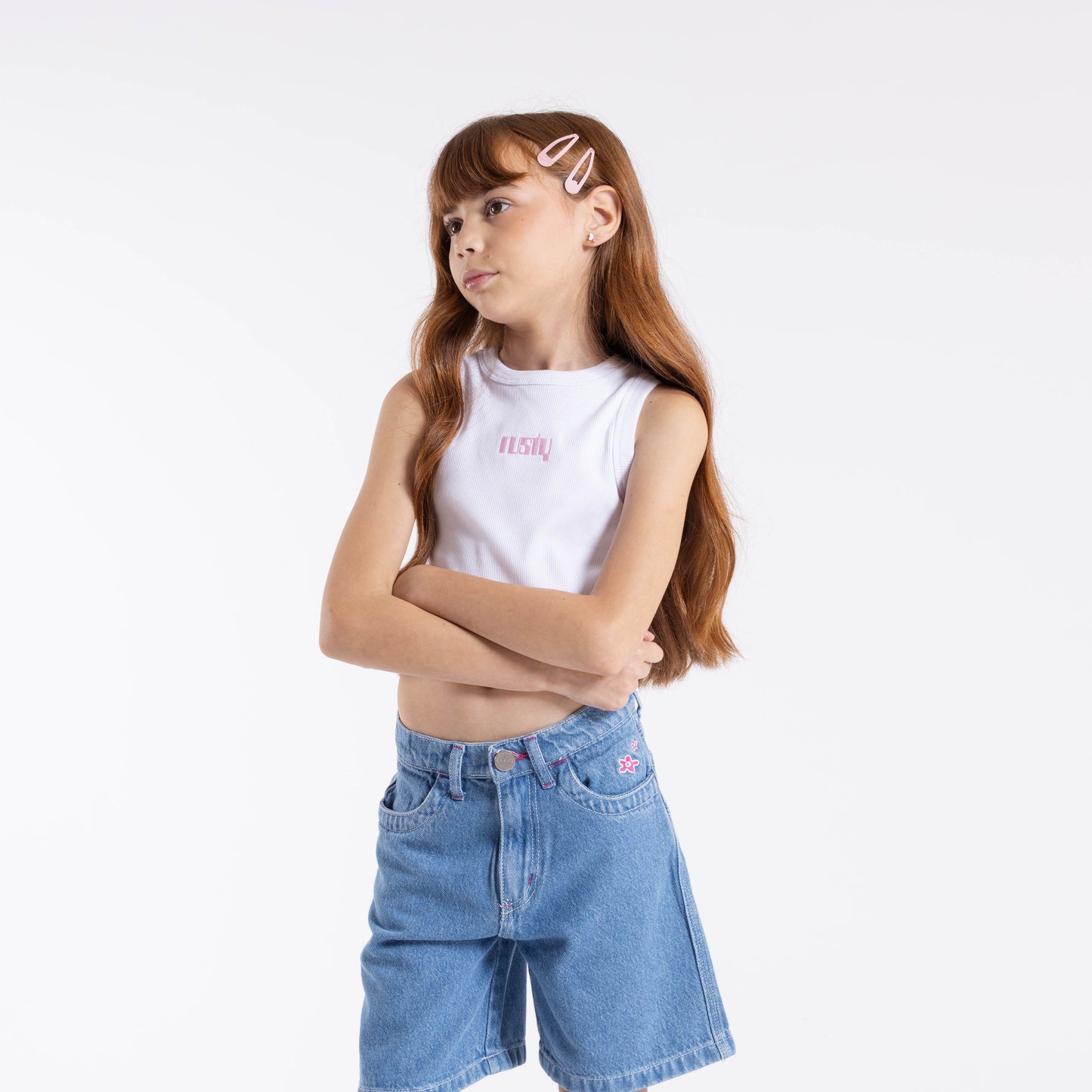 Musculosa Sunset Racer Girls White