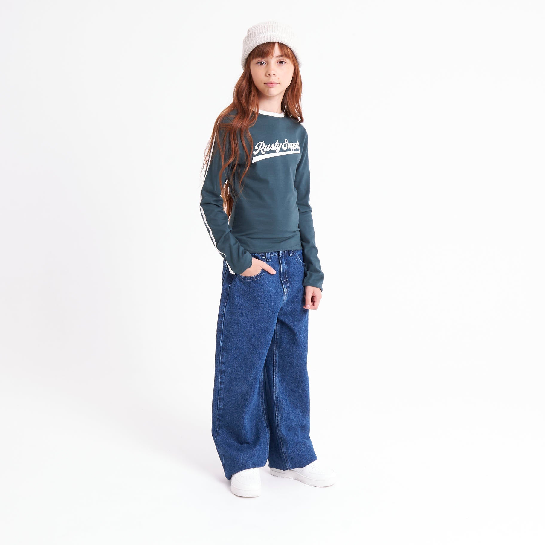 Remera Supply Contrast Girls Green Gables