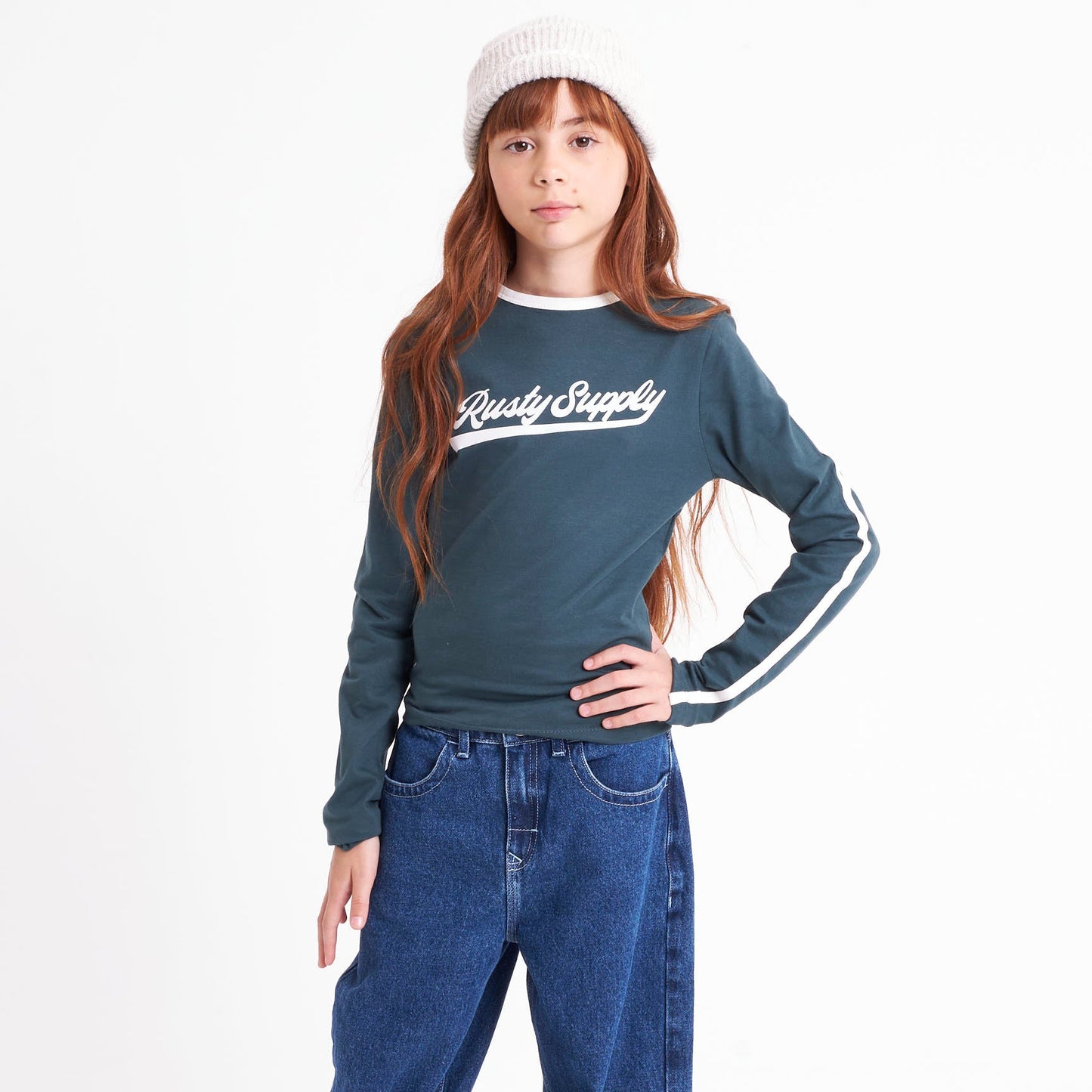 Remera Supply Contrast Girls Green Gables