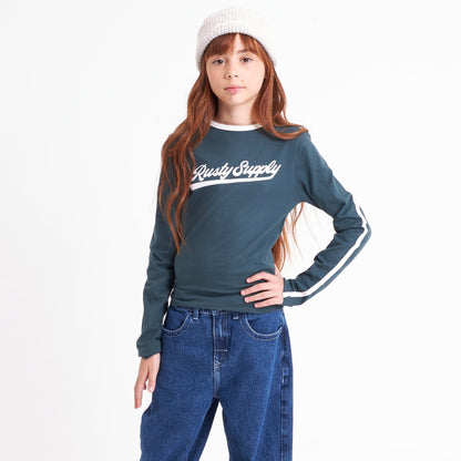 Remera Supply Contrast Girls Green Gables