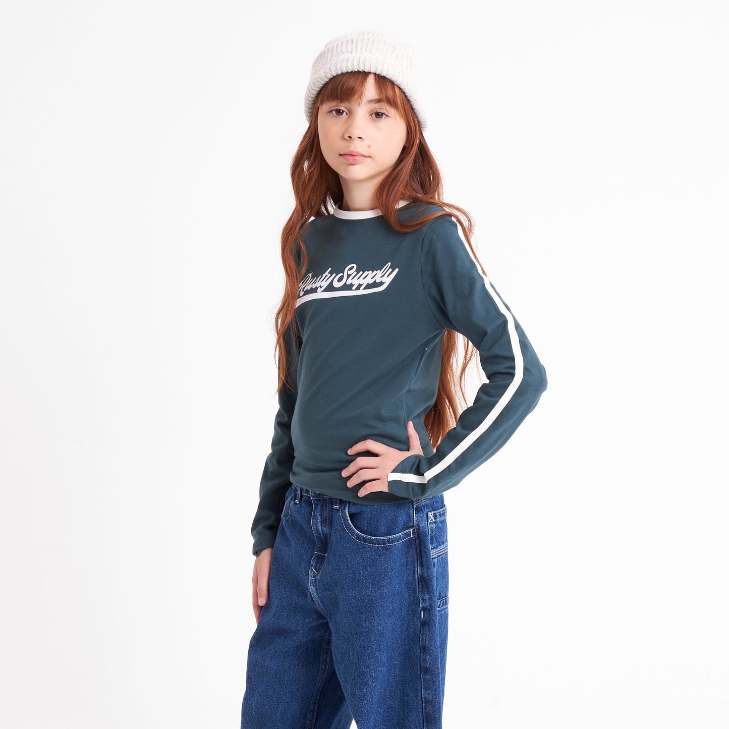 Remera Supply Contrast Girls Green Gables