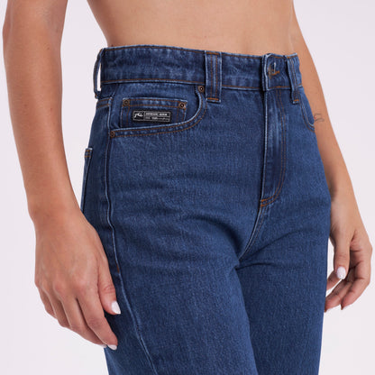 Jean Suzy Straight Mid Rise Deep Sea Blue