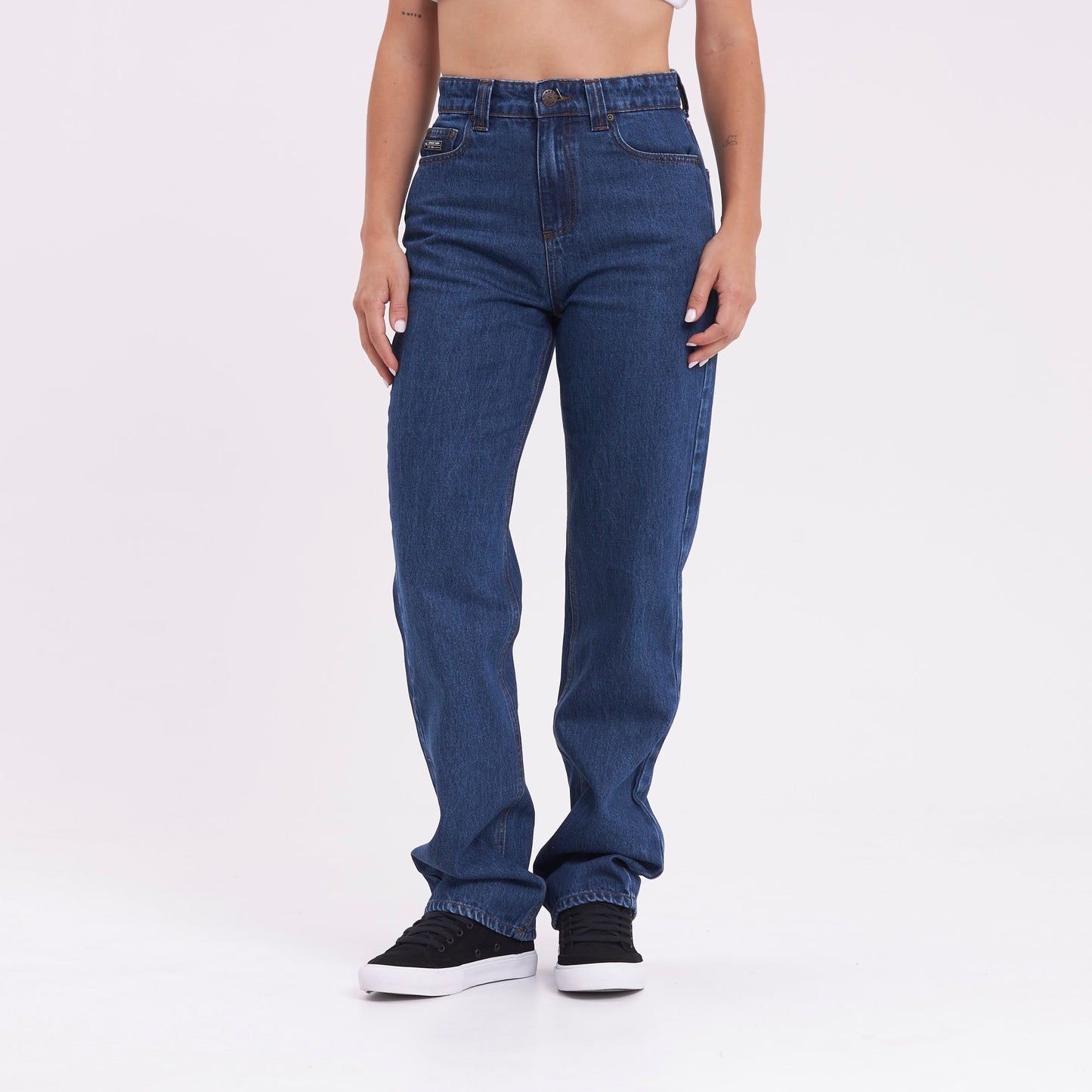 Jean Suzy Straight Mid Rise Deep Sea Blue