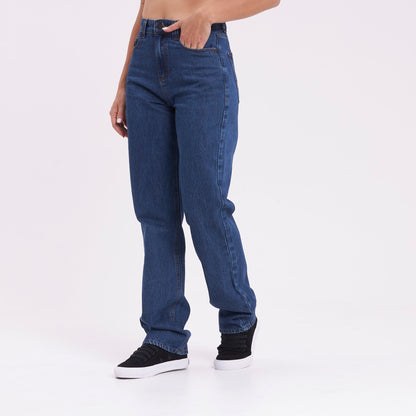 Jean Suzy Straight Mid Rise Deep Sea Blue