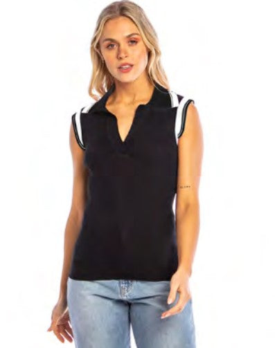 Fashion Top  Serena Polo Knitted Tank