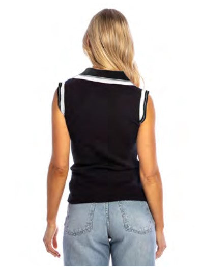 Fashion Top  Serena Polo Knitted Tank