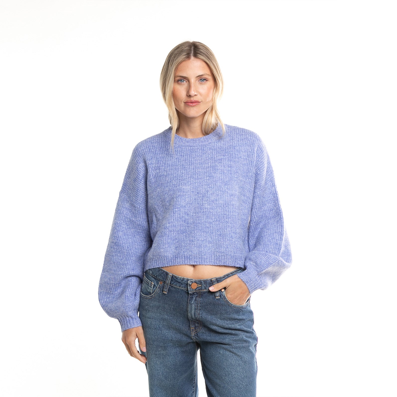 Sweater Sundae Long Sleeve Neck* Periwinkle Blue