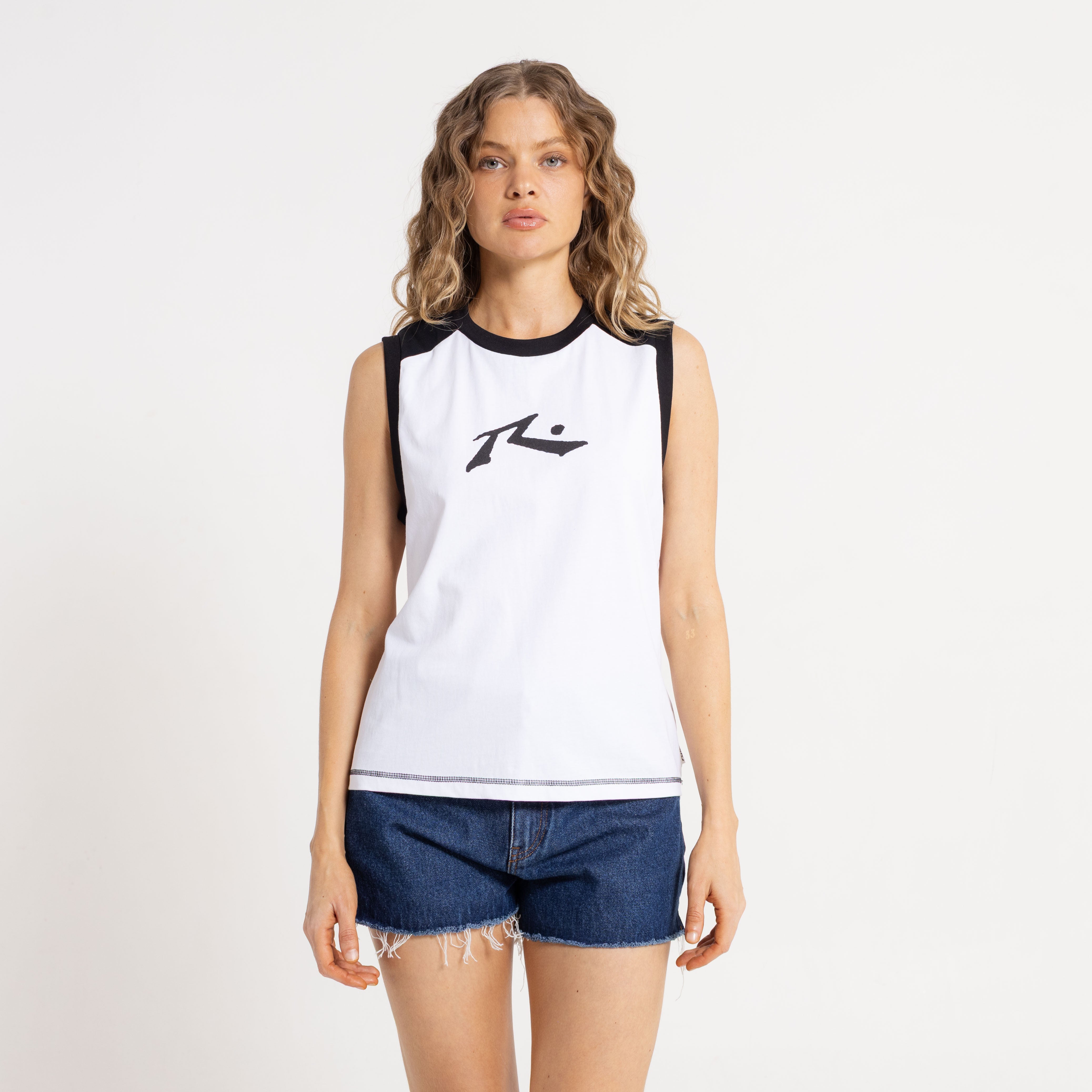 Musculosa Tamlin Contrast Raglan White