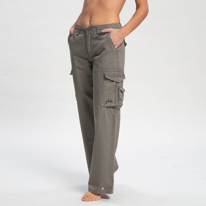 Pantalon Rusty Tank Girl Low Rise Wide Fit Cargo Pant Army