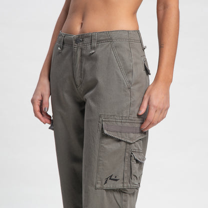 Pantalon Rusty Tank Girl Low Rise Wide Fit Cargo Pant Army