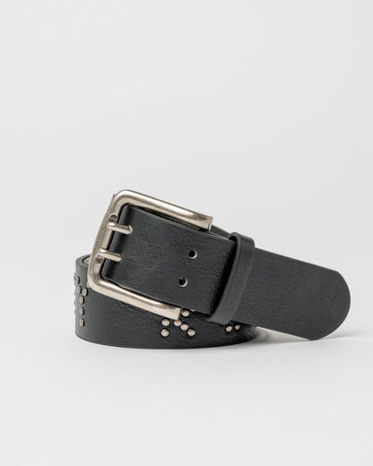 Cinturon Tease Leather Stud Belt Black