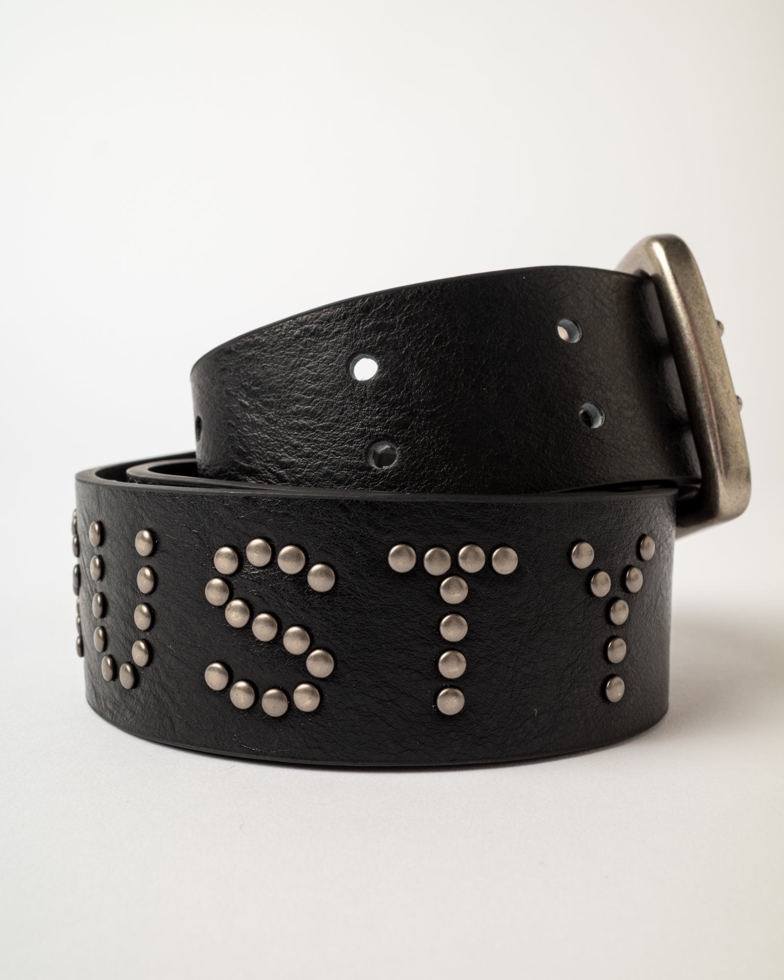 Cinturon Tease Leather Stud Belt Black