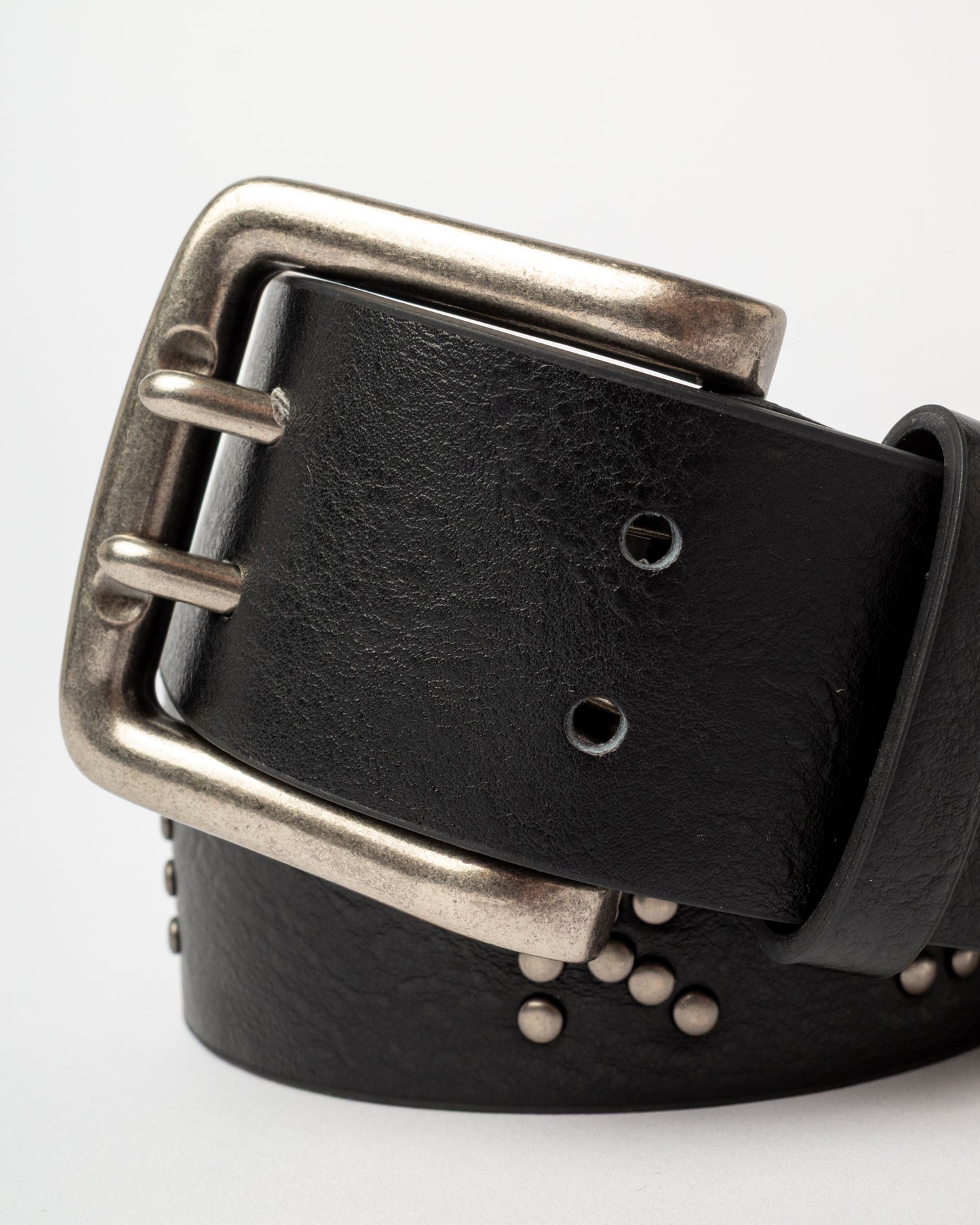 Cinturon Tease Leather Stud Belt Black