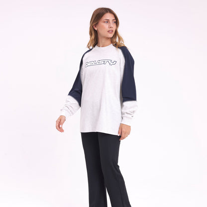 Remera Timmy Target Contrast L/S Ecru Marle