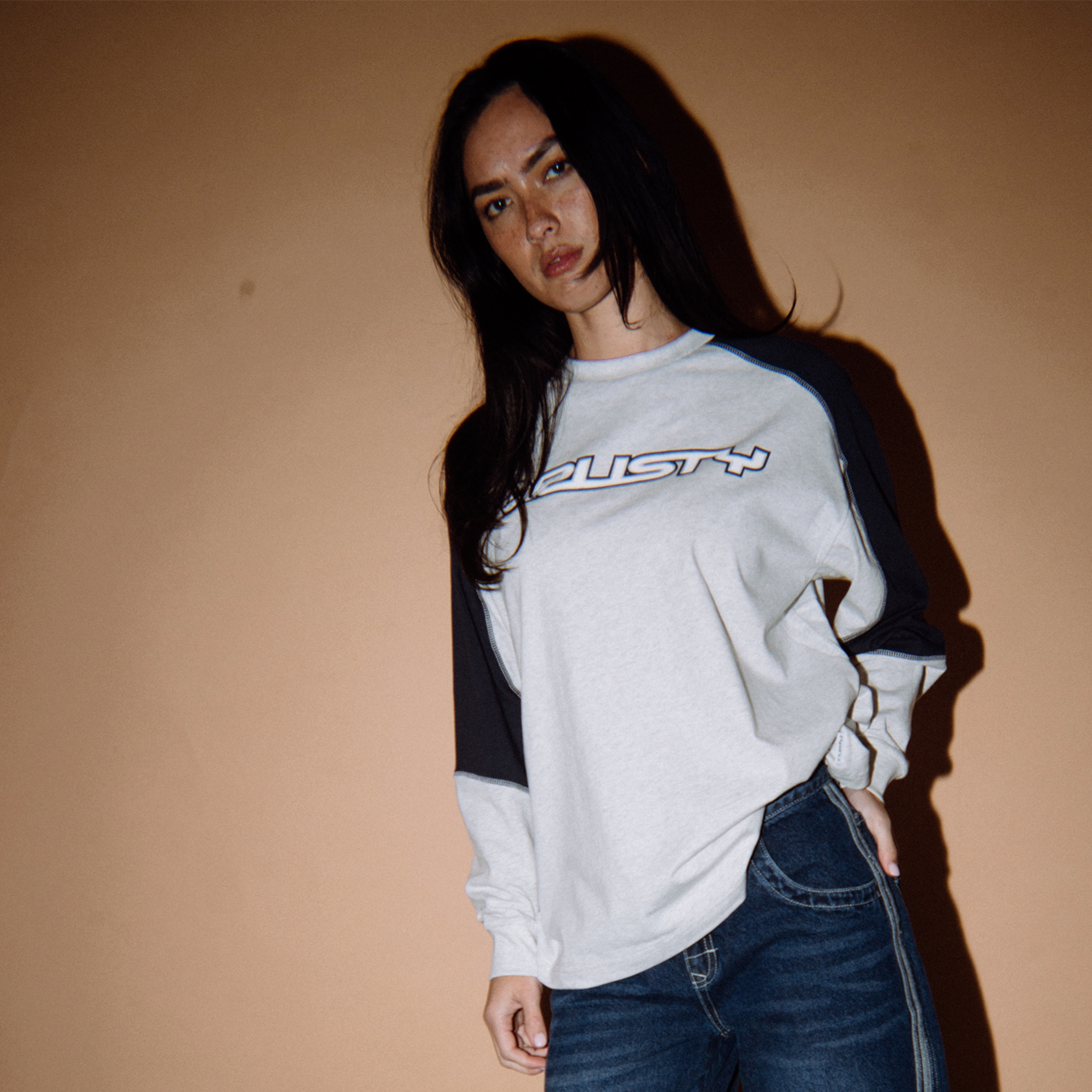Remera Timmy Target Contrast L/S Ecru Marle