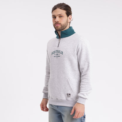 Buzo Australian 1/4 Zip White Marle