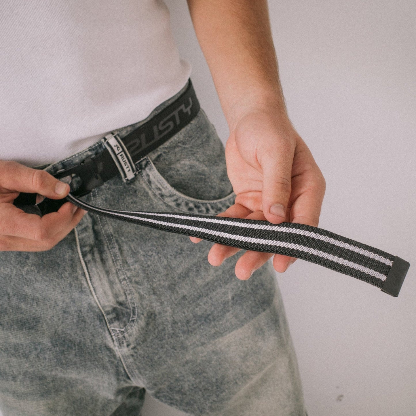 Cinturon Flip Daddy Elastic Webbing Belt Black