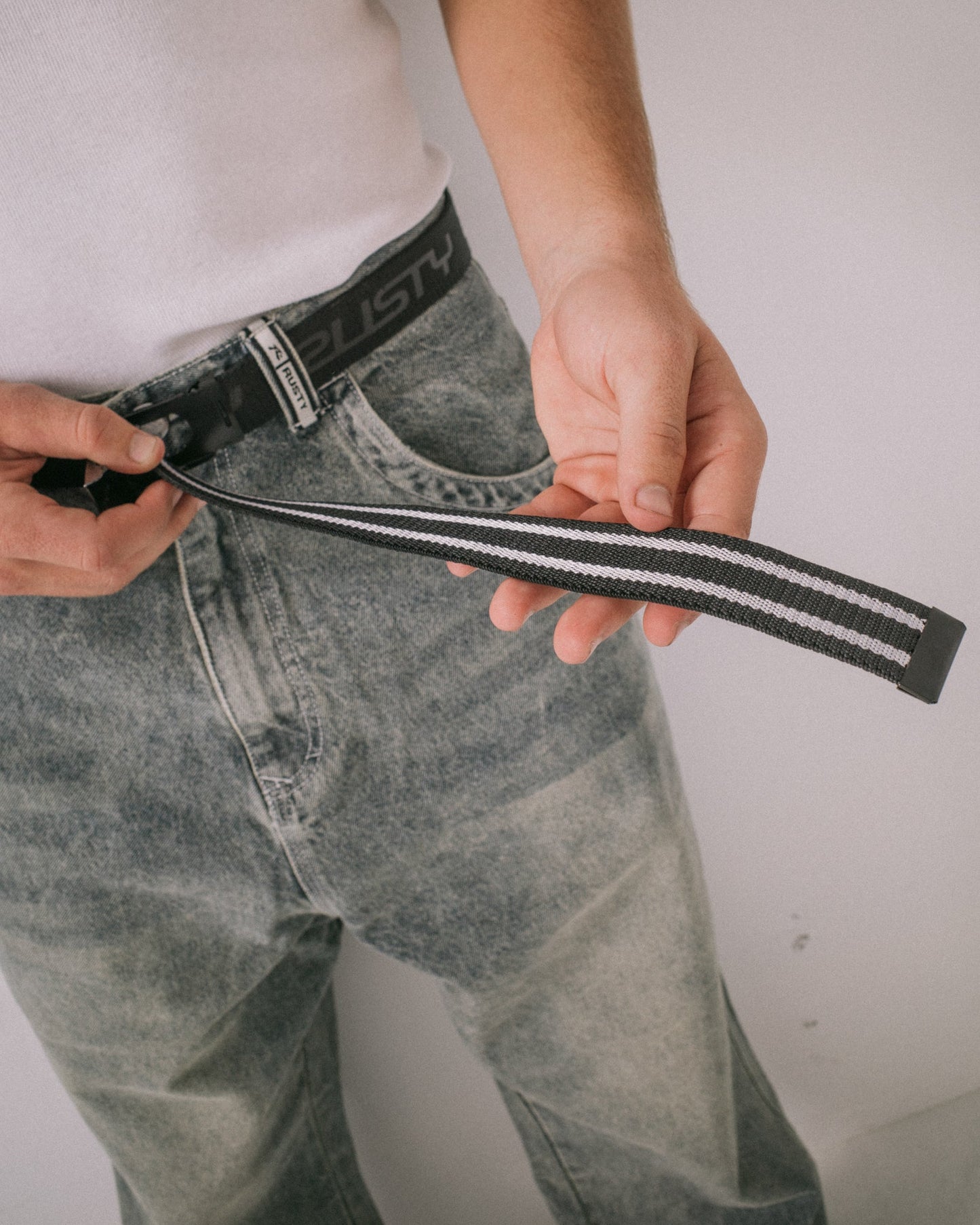 Cinturon Flip Daddy Elastic Webbing Belt Black